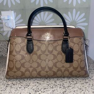 Coach Darcie Carryall Blocked Signature Canvas